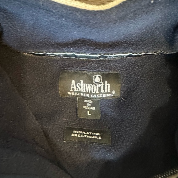 Ashworth Cream and Navy Insulating Pullover - Picture 2 of 2